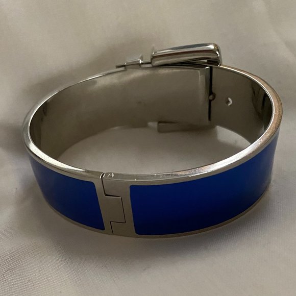 Michael Kors Blue Silver Tone Buckle Bracelet - Picture 2 of 5